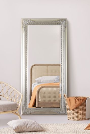 Caspian Vintage Silver Elegant Antique Design Full Length Mirror 178 x 87 CM