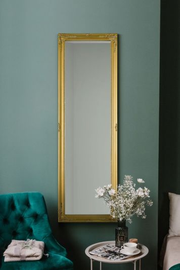 Fraser Gold Beaded Dress Mirror 122 x 41 CM