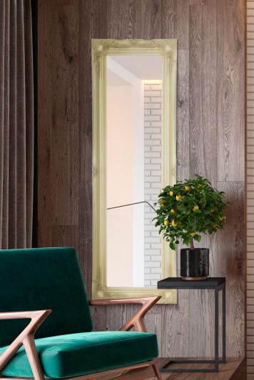 Hamilton Cream Shabby Chic Design Mirror 137 x 46 CM