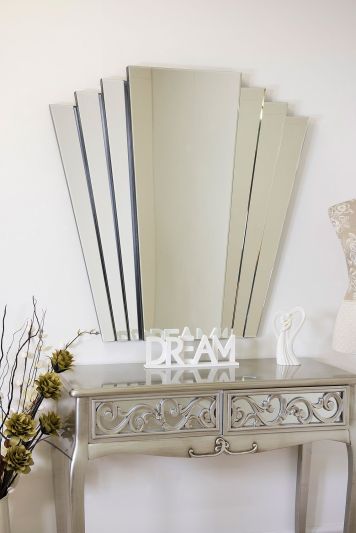 Chrysler All Glass Modern Classic Wall Mirror 100 x 100 CM